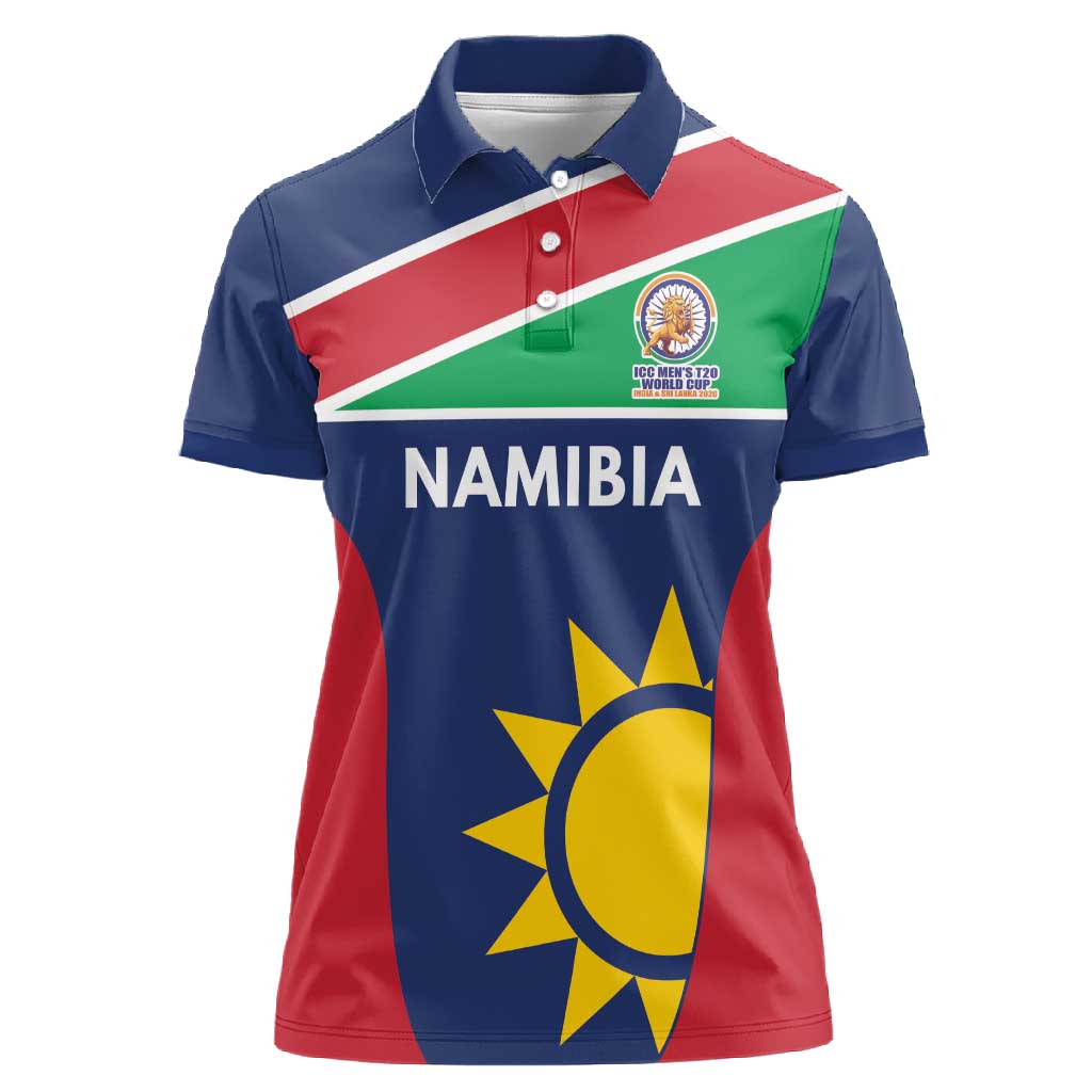 Custom Namibia Cricket Spirit 2026 Women Polo Shirt World T20 Edition - African Pride