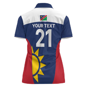 Custom Namibia Cricket Spirit 2026 Women Polo Shirt World T20 Edition - African Pride