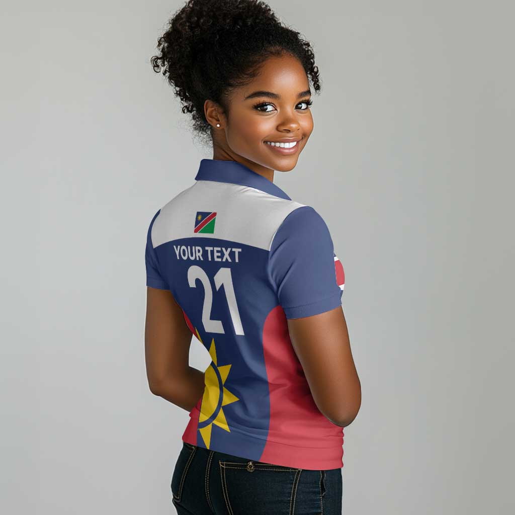 Custom Namibia Cricket Spirit 2026 Women Polo Shirt World T20 Edition - African Pride