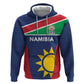 Custom Namibia Cricket Spirit 2026 Zip Hoodie World T20 Edition - African Pride