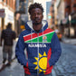 Custom Namibia Cricket Spirit 2026 Zip Hoodie World T20 Edition - African Pride