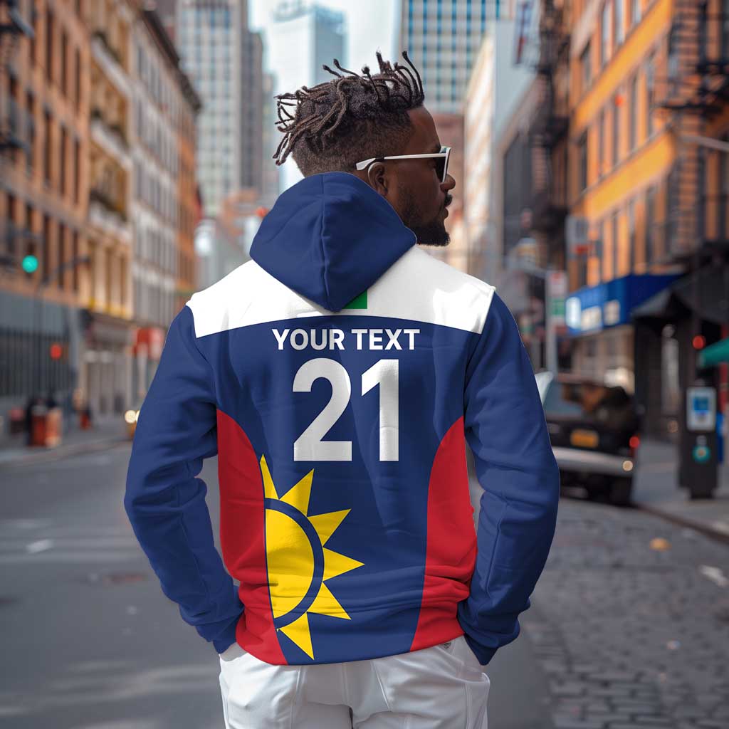 Custom Namibia Cricket Spirit 2026 Zip Hoodie World T20 Edition - African Pride