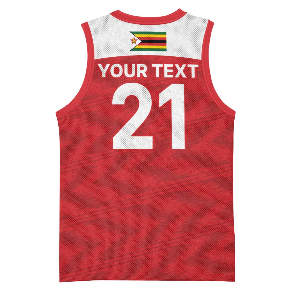 Custom Zimbabwe Cricket Spirit 2026 Basketball Jersey World T20 Edition - African Pride