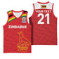Custom Zimbabwe Cricket Spirit 2026 Basketball Jersey World T20 Edition - African Pride