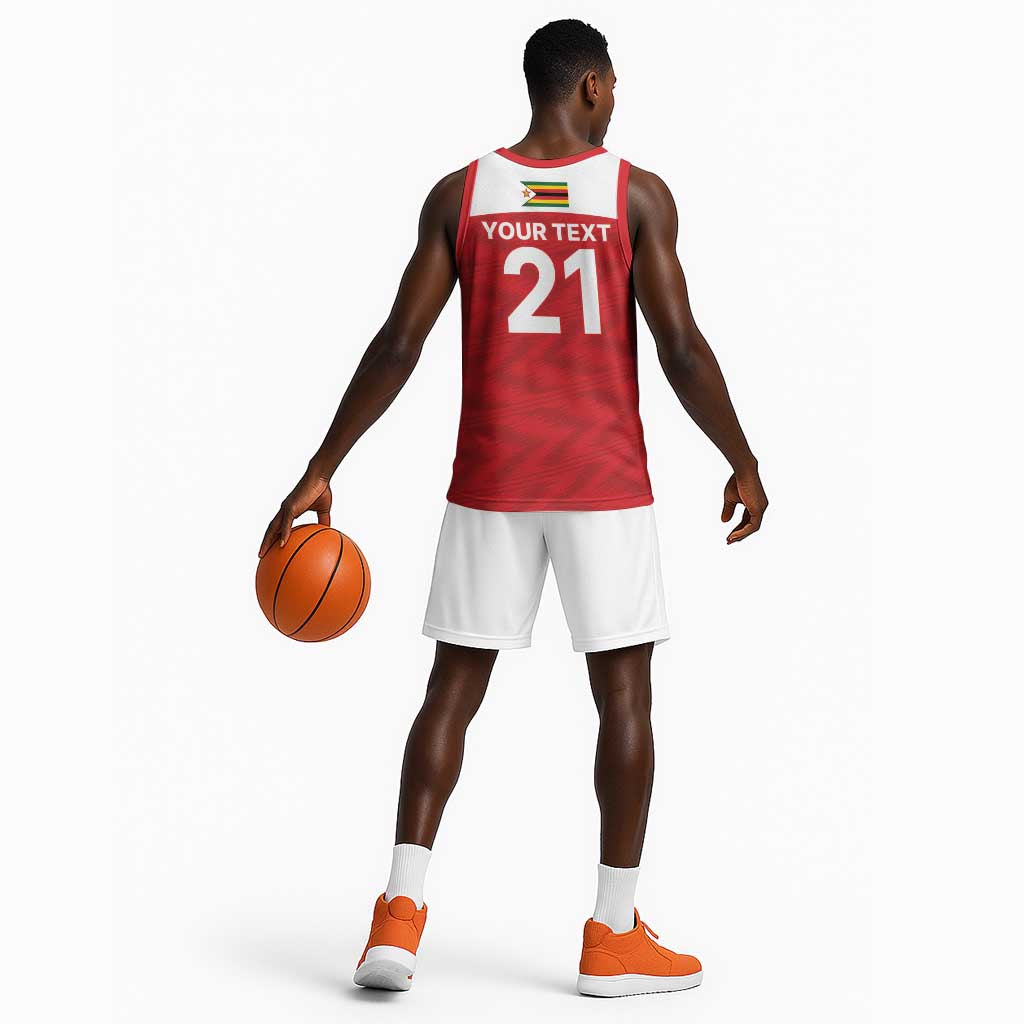 Custom Zimbabwe Cricket Spirit 2026 Basketball Jersey World T20 Edition - African Pride