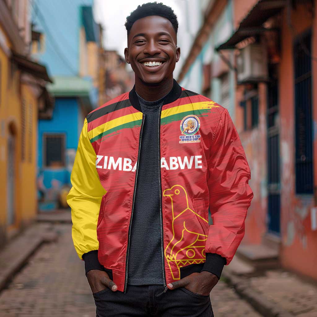 Custom Zimbabwe Cricket Spirit 2026 Bomber Jacket World T20 Edition - African Pride