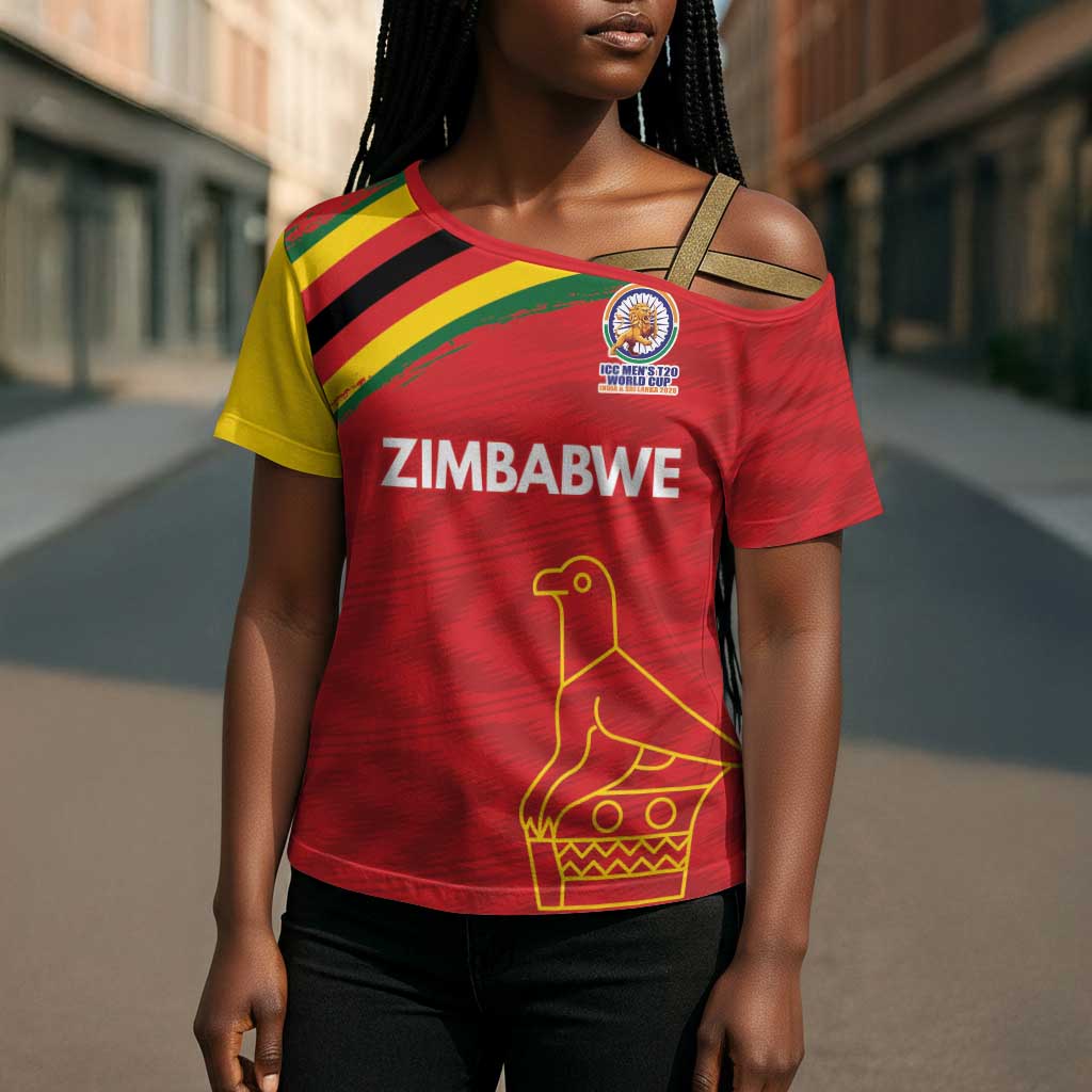 Custom Zimbabwe Cricket Spirit 2026 Cross Shoulder Shirt World T20 Edition