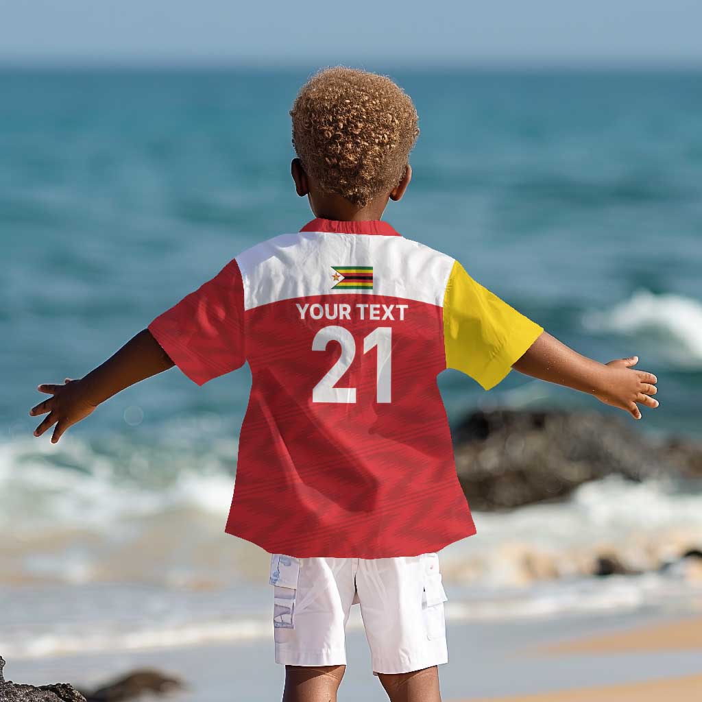 Custom Zimbabwe Cricket Spirit 2026 Kid Hawaiian Shirt World T20 Edition - African Pride
