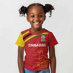 Custom Zimbabwe Cricket Spirit 2026 Kid T shirt World T20 Edition - African Pride