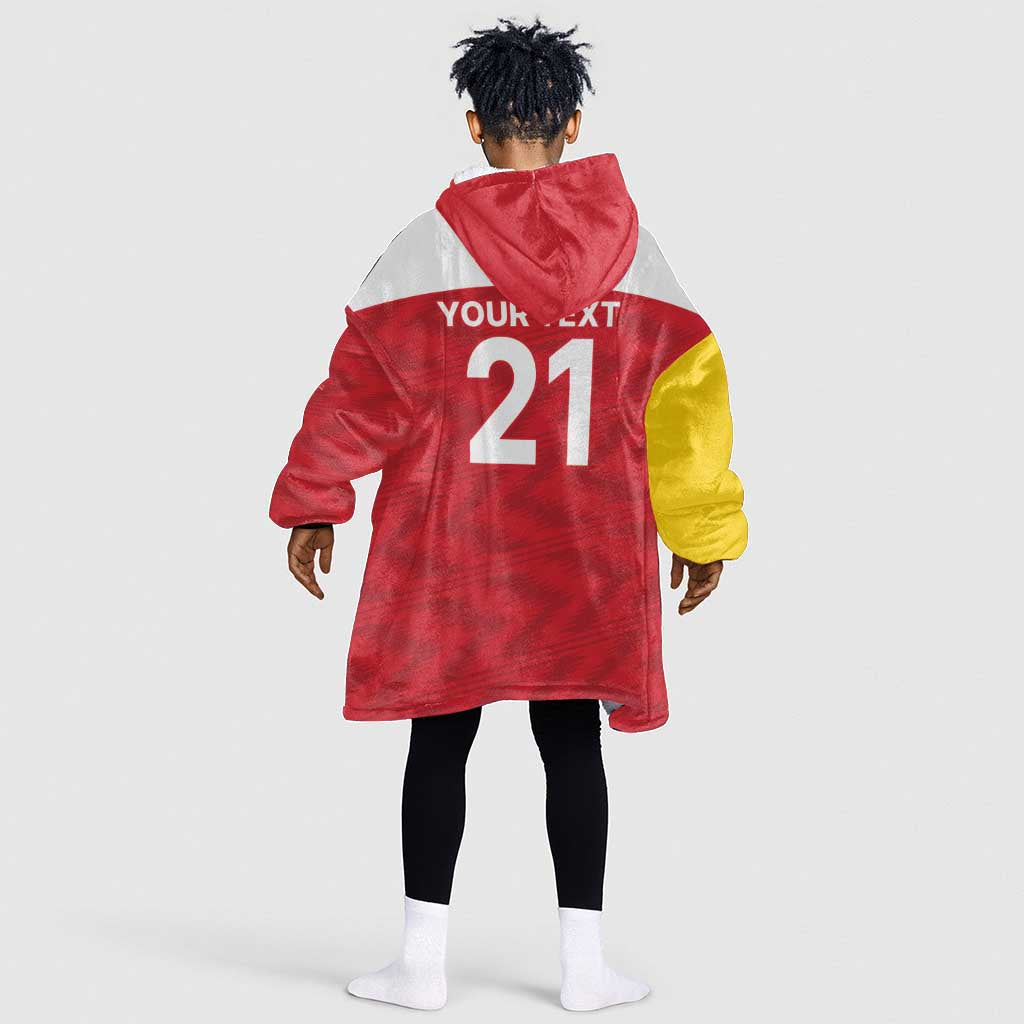 Custom Zimbabwe Cricket Spirit 2026 Kid Wearable Blanket Hoodie World T20 Edition - African Pride