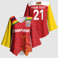 Custom Zimbabwe Cricket Spirit 2026 Kimono Sleeve Blouse World T20 Edition