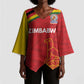Custom Zimbabwe Cricket Spirit 2026 Kimono Sleeve Blouse World T20 Edition