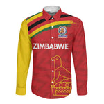 Custom Zimbabwe Cricket Spirit 2026 Long Sleeve Button Shirt World T20 Edition - African Pride