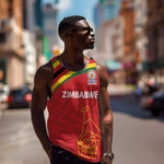 Custom Zimbabwe Cricket Spirit 2026 Men Tank Top World T20 Edition - African Pride