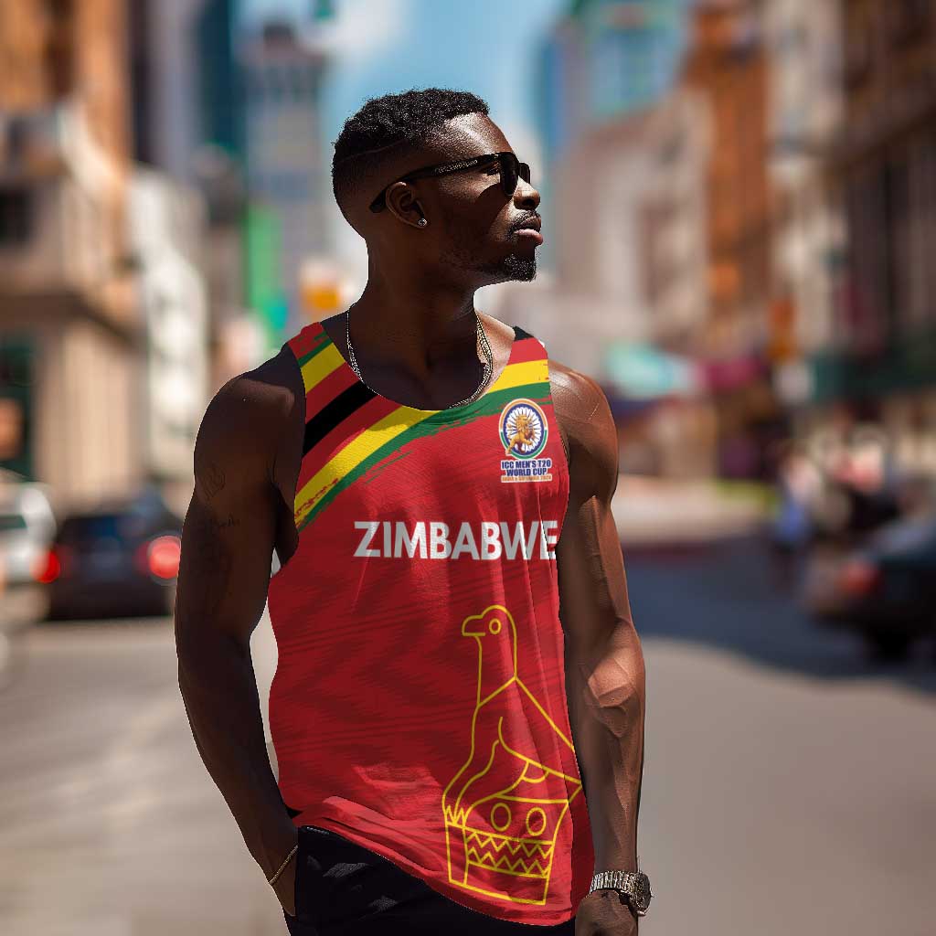 Custom Zimbabwe Cricket Spirit 2026 Men Tank Top World T20 Edition - African Pride