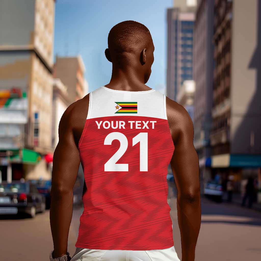 Custom Zimbabwe Cricket Spirit 2026 Men Tank Top World T20 Edition - African Pride