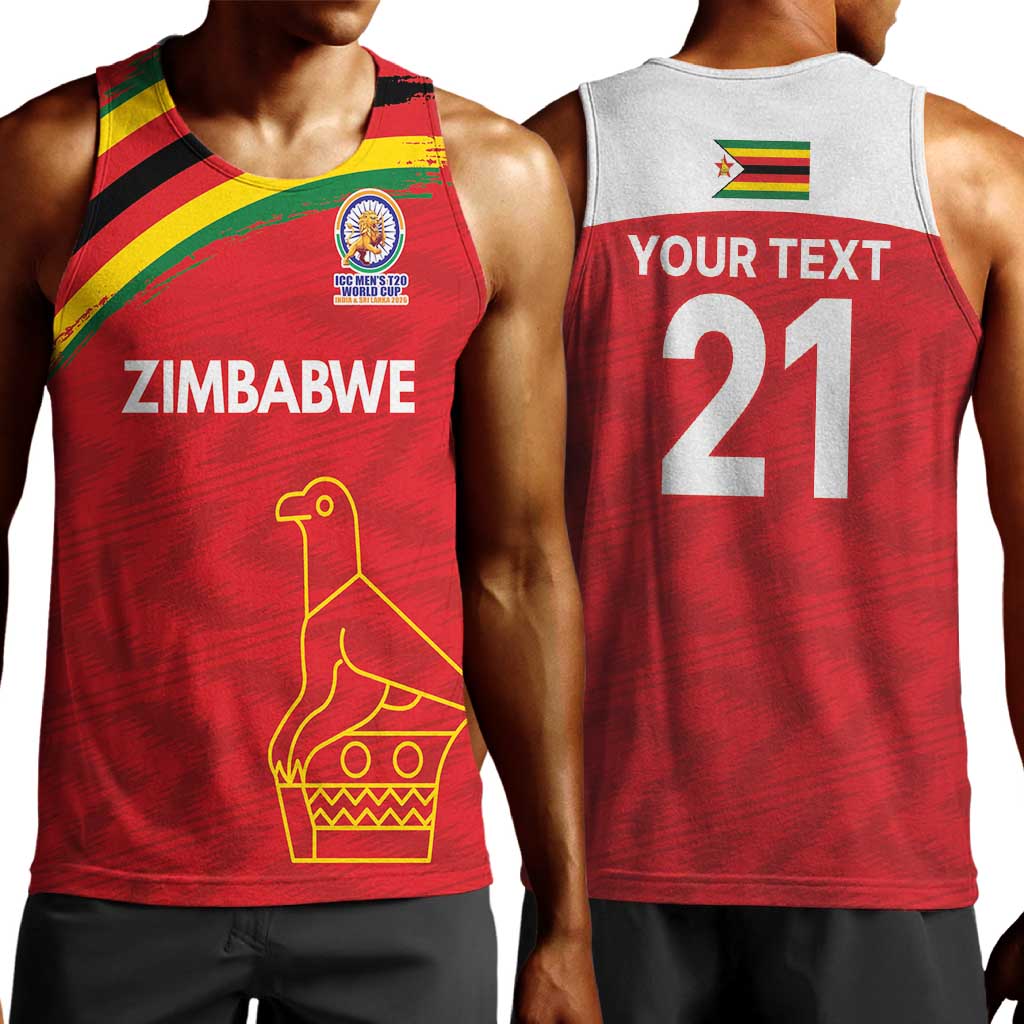 Custom Zimbabwe Cricket Spirit 2026 Men Tank Top World T20 Edition - African Pride