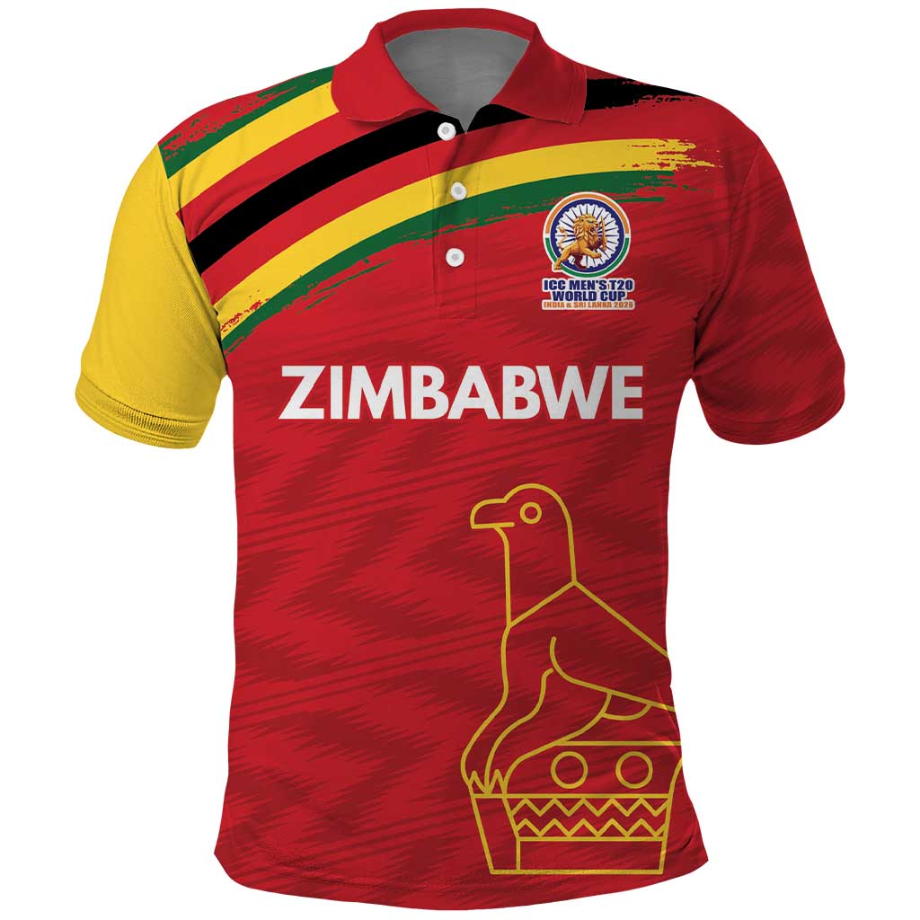 Custom Zimbabwe Cricket Spirit 2026 Polo Shirt World T20 Edition - African Pride