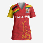Custom Zimbabwe Cricket Spirit 2026 Scrub Top World T20 Edition - African Pride