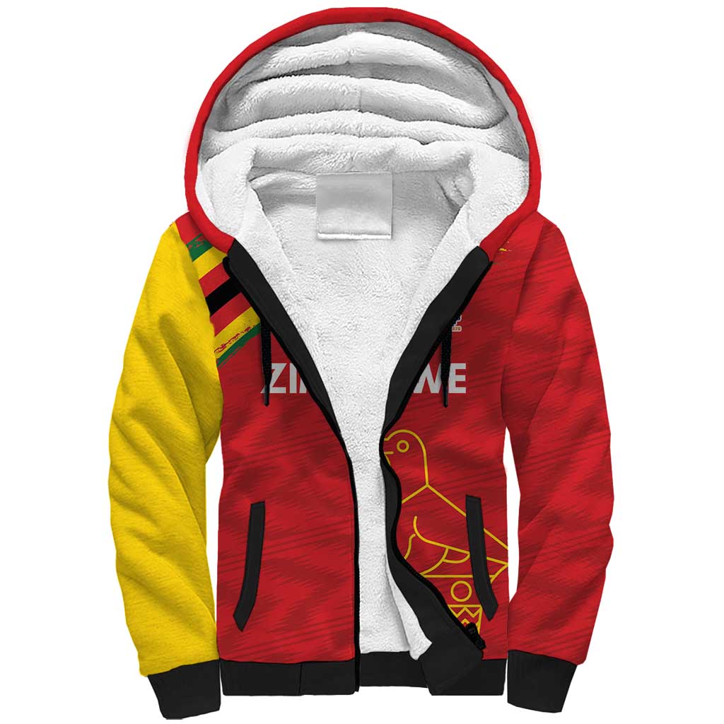 Custom Zimbabwe Cricket Spirit 2026 Sherpa Hoodie World T20 Edition - African Pride