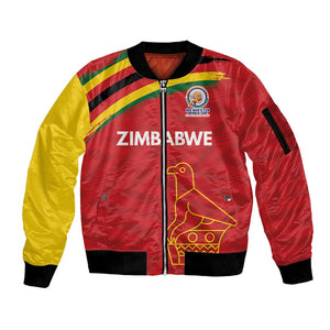 Custom Zimbabwe Cricket Spirit 2026 Sleeve Zip Bomber Jacket World T20 Edition - African Pride