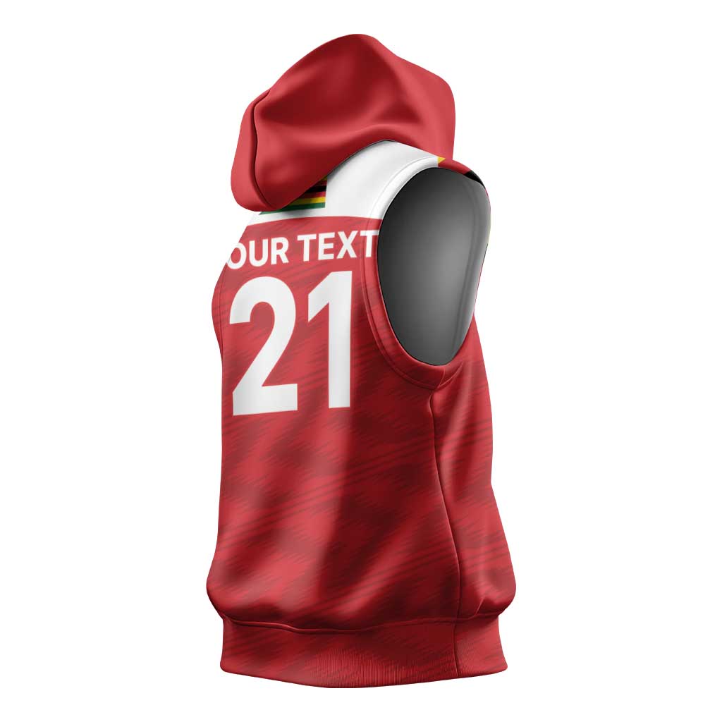 Custom Zimbabwe Cricket Spirit 2026 Sleeveless Hoodie World T20 Edition - African Pride