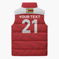Custom Zimbabwe Cricket Spirit 2026 Sleeveless Puffer Jacket World T20 Edition