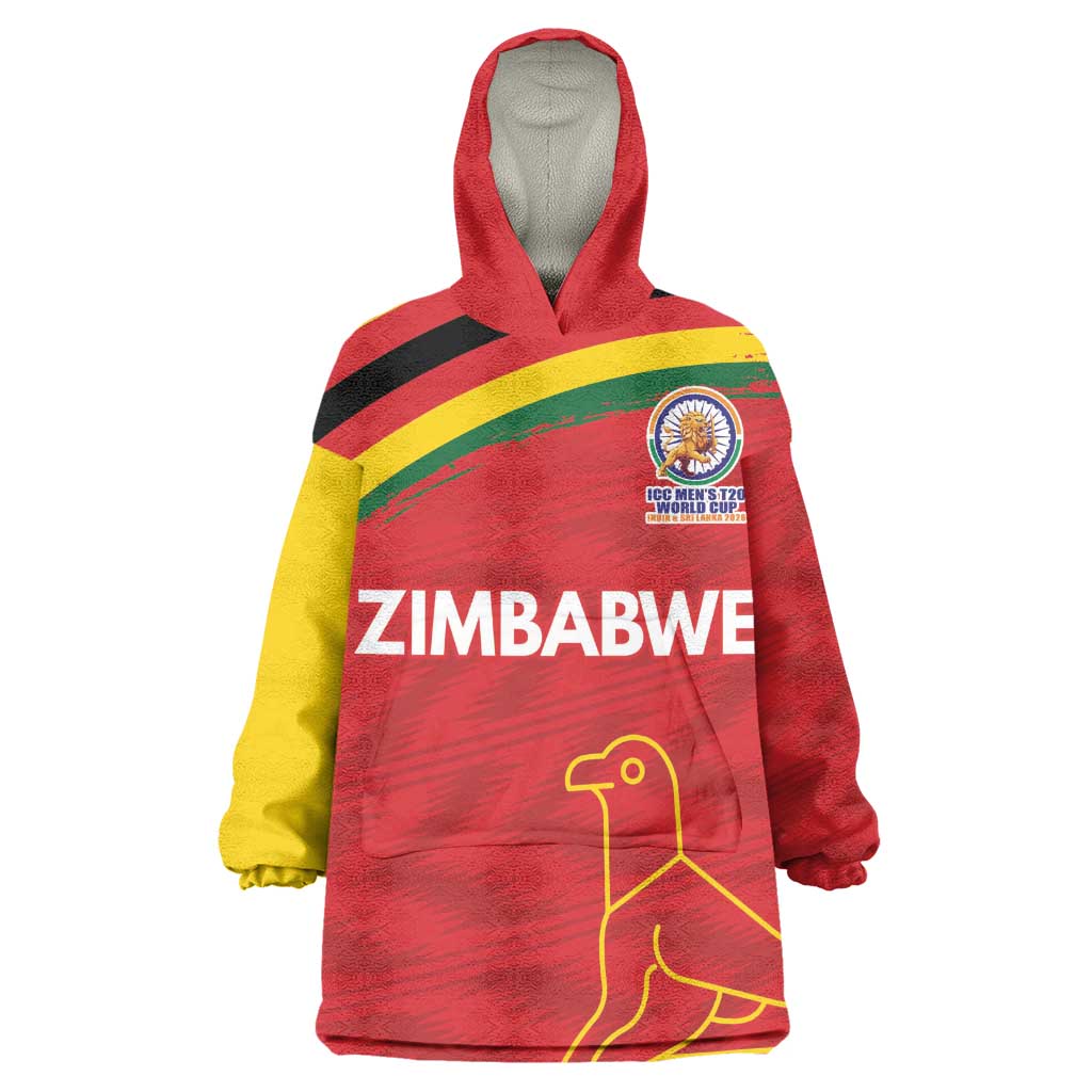 Custom Zimbabwe Cricket Spirit 2026 Wearable Blanket Hoodie World T20 Edition - African Pride