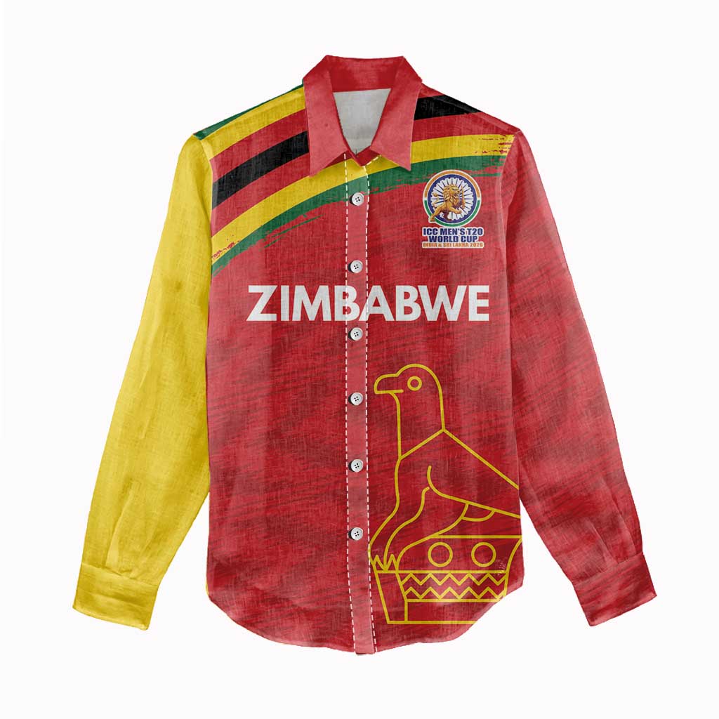 Custom Zimbabwe Cricket Spirit 2026 Women Casual Shirt World T20 Edition - African Pride