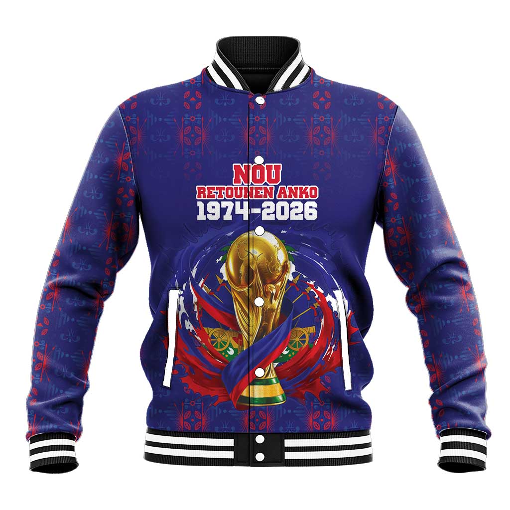 Custom Haiti Grenadye Alaso Baseball Jacket Blue Nou Retounen Anko 1974-2026 - African Pride
