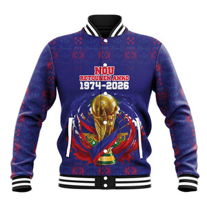Custom Haiti Grenadye Alaso Baseball Jacket Blue Nou Retounen Anko 1974-2026 - African Pride