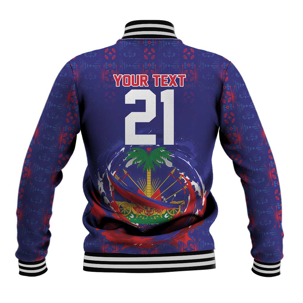 Custom Haiti Grenadye Alaso Baseball Jacket Blue Nou Retounen Anko 1974-2026 - African Pride