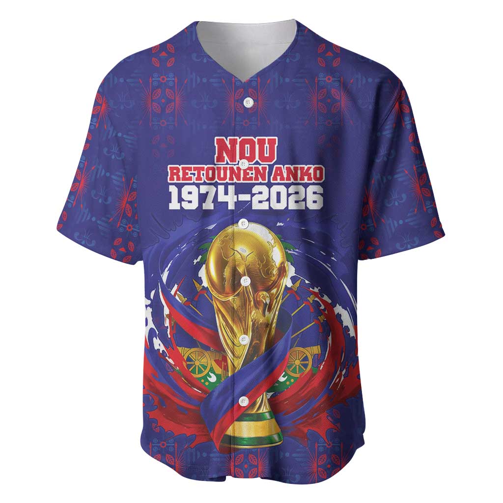 Custom Haiti Grenadye Alaso Baseball Jersey Blue Nou Retounen Anko 1974-2026 - African Pride