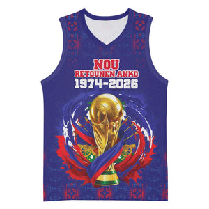 Custom Haiti Grenadye Alaso Basketball Jersey Blue Nou Retounen Anko 1974-2026 - African Pride