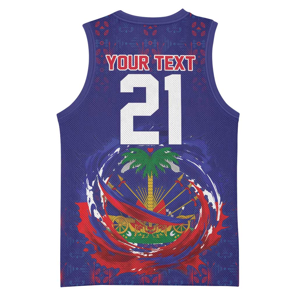 Custom Haiti Grenadye Alaso Basketball Jersey Blue Nou Retounen Anko 1974-2026 - African Pride