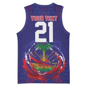 Custom Haiti Grenadye Alaso Basketball Jersey Blue Nou Retounen Anko 1974-2026 - African Pride
