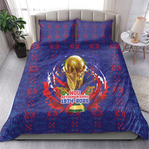 Haiti Grenadye Alaso Bedding Set Blue Nou Retounen Anko 1974-2026 - African Pride