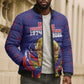 Custom Haiti Grenadye Alaso Bomber Puffer Jacket Blue Nou Retounen Anko 1974-2026 - African Pride