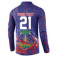 Custom Haiti Grenadye Alaso Button Sweatshirt Blue Nou Retounen Anko 1974-2026