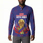 Custom Haiti Grenadye Alaso Button Sweatshirt Blue Nou Retounen Anko 1974-2026