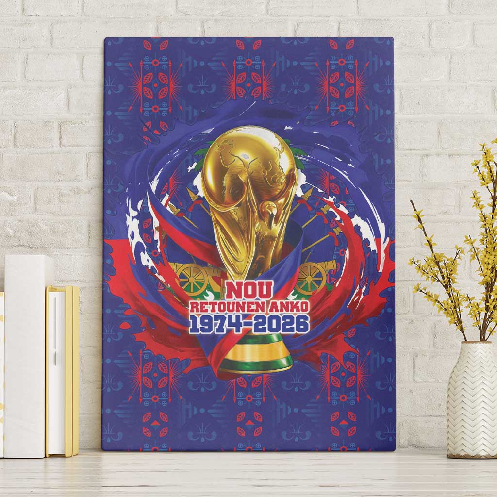 Haiti Grenadye Alaso Canvas Wall Art Blue Nou Retounen Anko 1974-2026 - African Pride