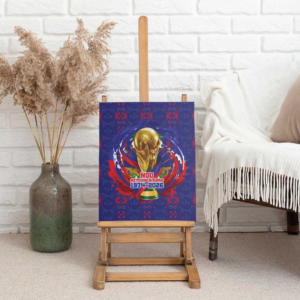 Haiti Grenadye Alaso Canvas Wall Art Blue Nou Retounen Anko 1974-2026 - African Pride