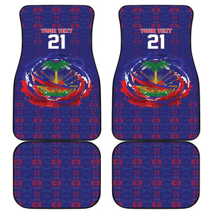 Custom Haiti Grenadye Alaso Car Mats Blue Nou Retounen Anko 1974-2026 - African Pride