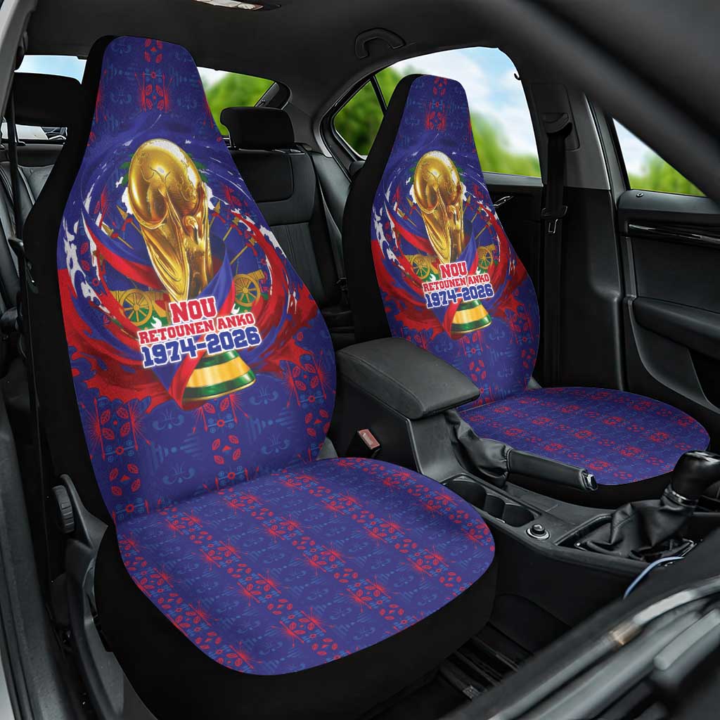 Haiti Grenadye Alaso Car Seat Cover Blue Nou Retounen Anko 1974-2026 - African Pride