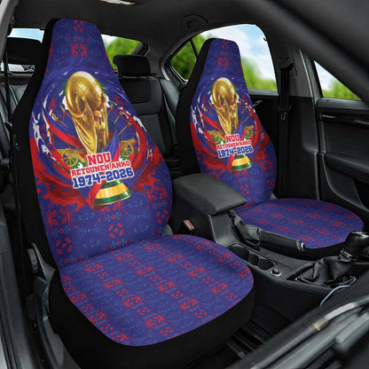 Haiti Grenadye Alaso Car Seat Cover Blue Nou Retounen Anko 1974-2026 - African Pride
