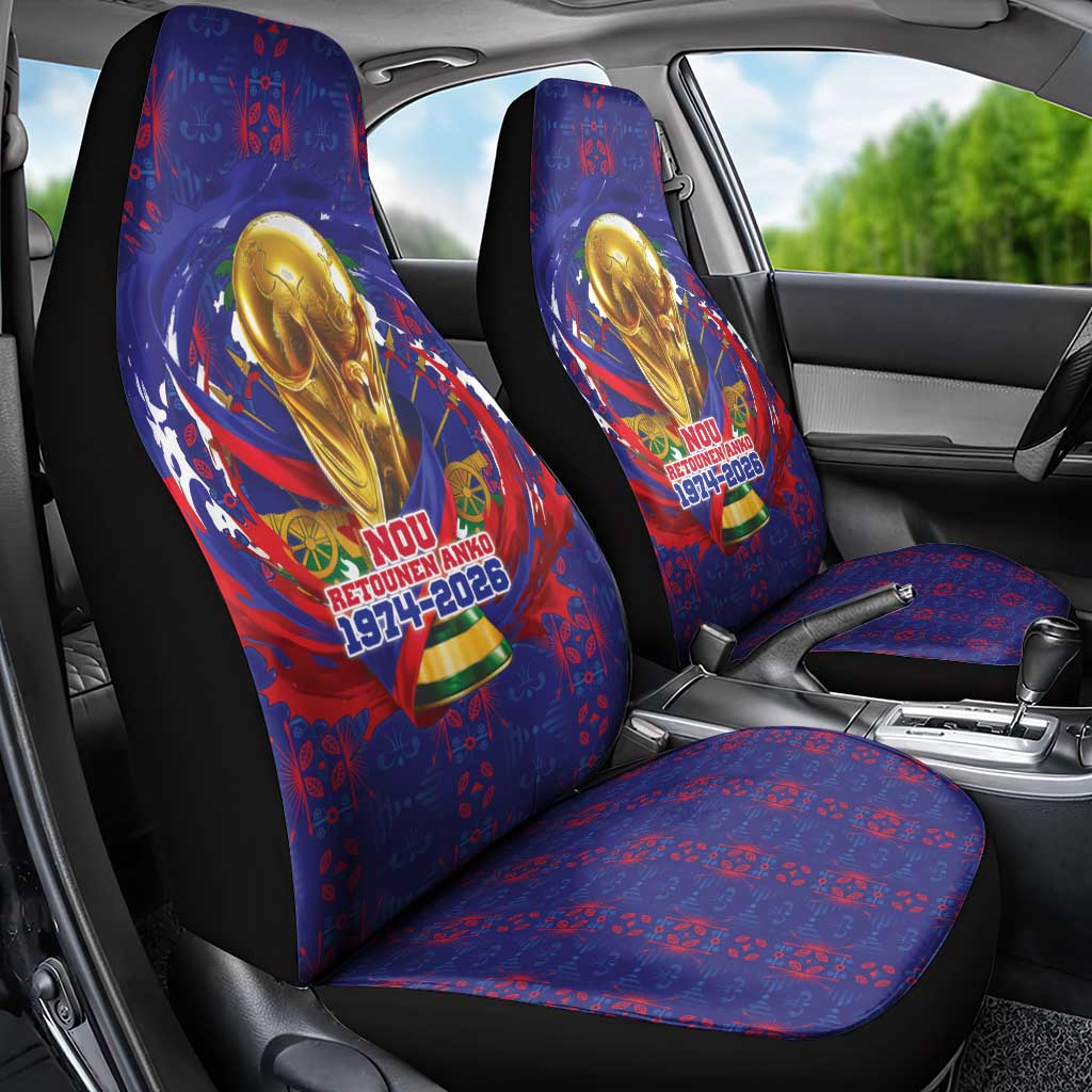 Haiti Grenadye Alaso Car Seat Cover Blue Nou Retounen Anko 1974-2026 - African Pride