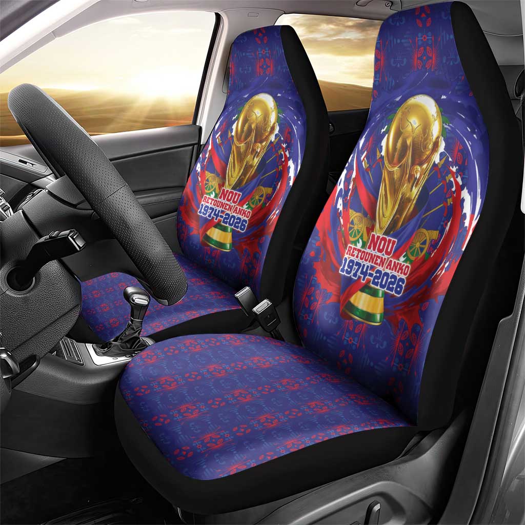 Haiti Grenadye Alaso Car Seat Cover Blue Nou Retounen Anko 1974-2026 - African Pride