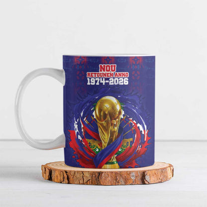 Custom Haiti Grenadye Alaso Ceramic Mug Blue Nou Retounen Anko 1974-2026 - African Pride