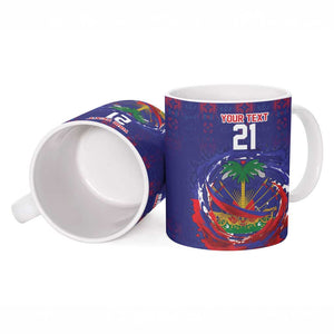 Custom Haiti Grenadye Alaso Ceramic Mug Blue Nou Retounen Anko 1974-2026 - African Pride
