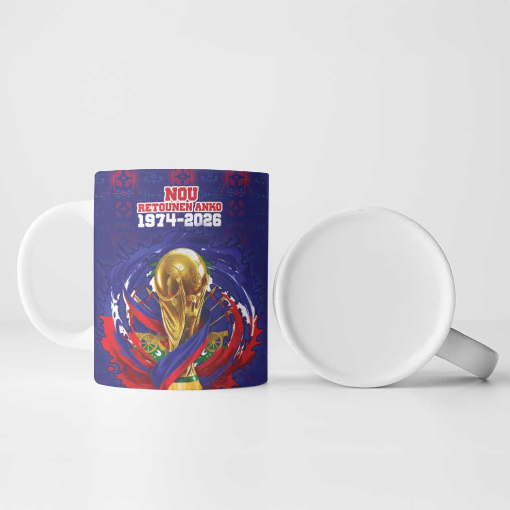 Custom Haiti Grenadye Alaso Ceramic Mug Blue Nou Retounen Anko 1974-2026 - African Pride
